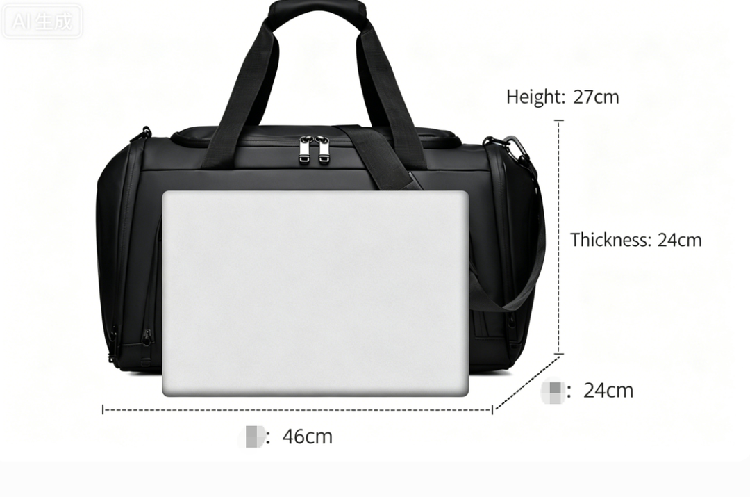Vorti Water Resistant Duffle Bag 55L - Black