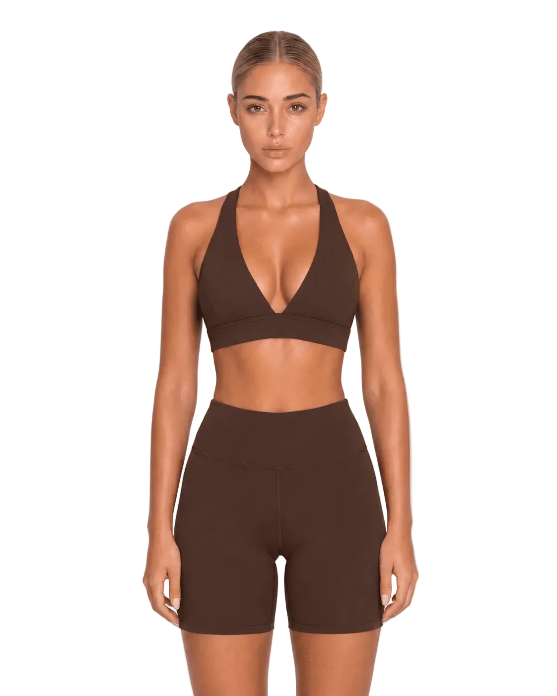 Vorti Deep V Neck Sports Bra 0 - Vorti
