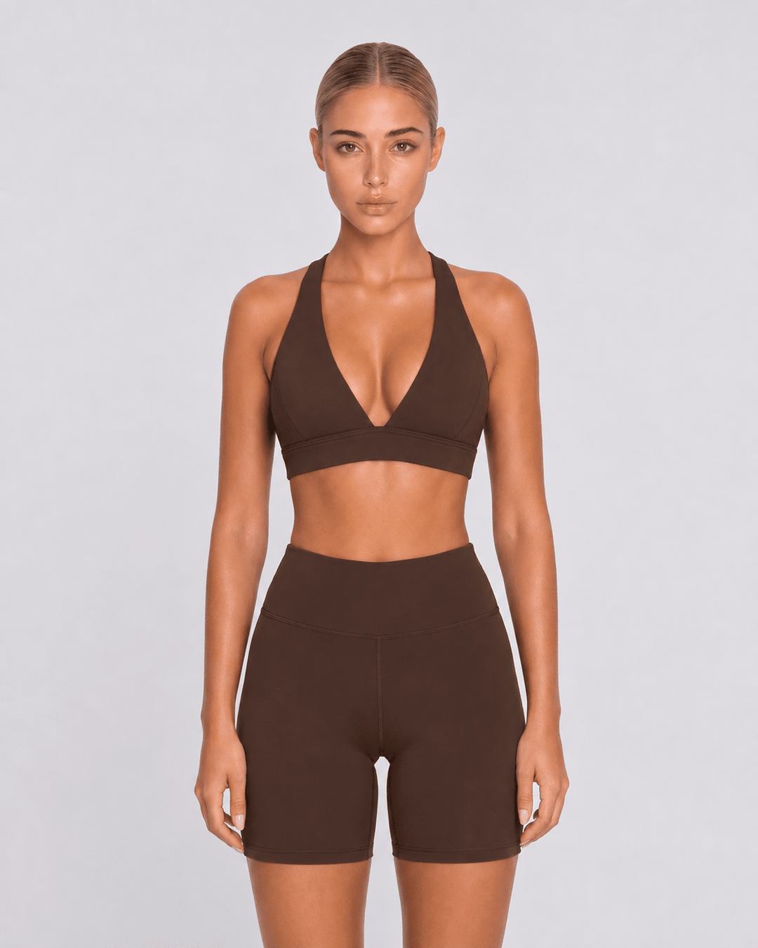 Vorti Deep V Neck Sports Bra 0 - Vorti