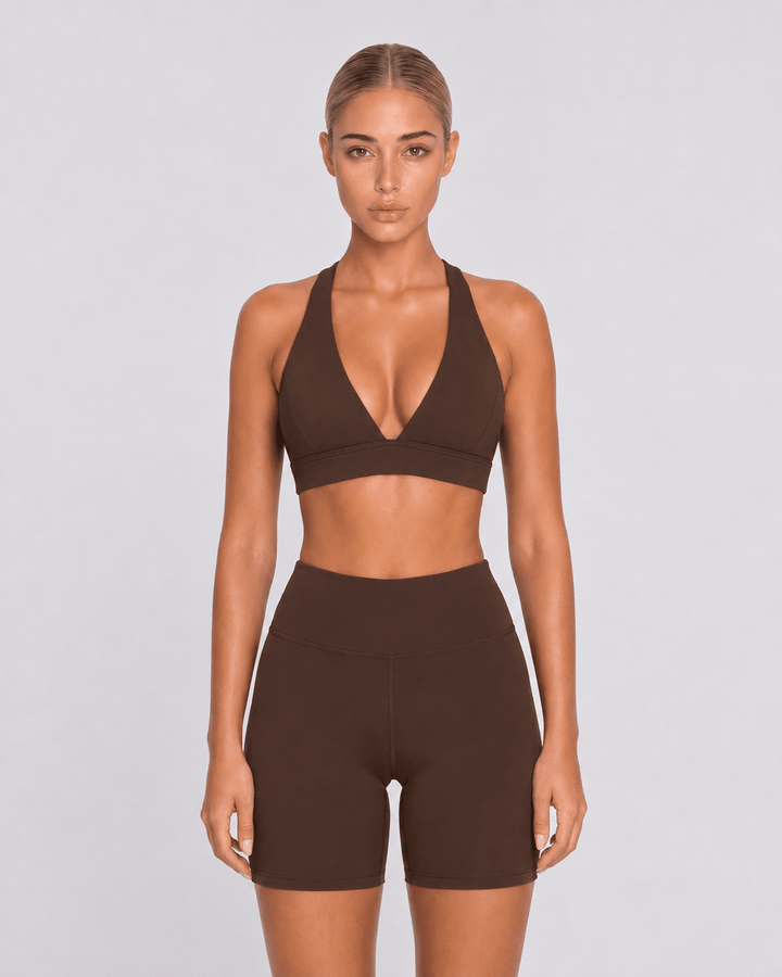 Vorti Deep V Neck Sports Bra 0 - Vorti