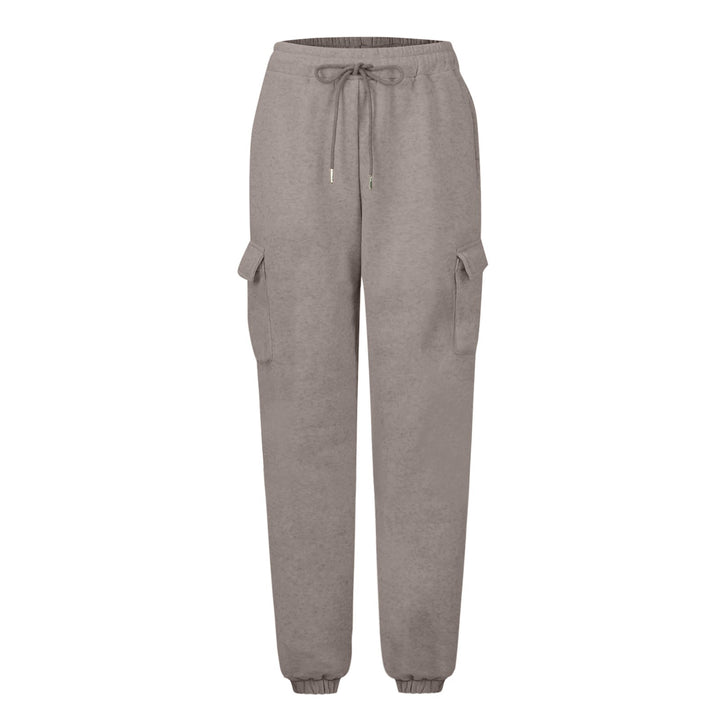 Vorti Oversized Cargo Joggers with Pockets Light Brown