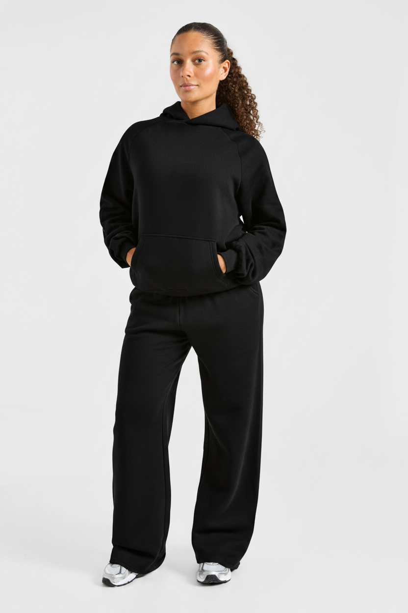 Vorti Sports Collective Oversized Hoodie - Black