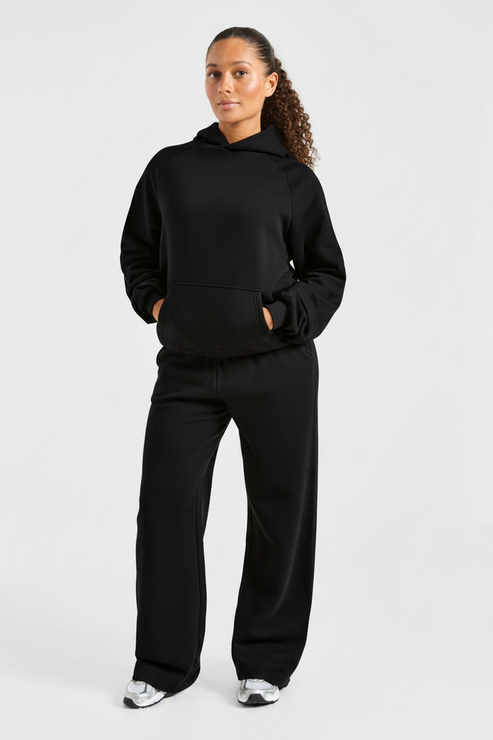 Vorti Sports Collective Oversized Hoodie - Black
