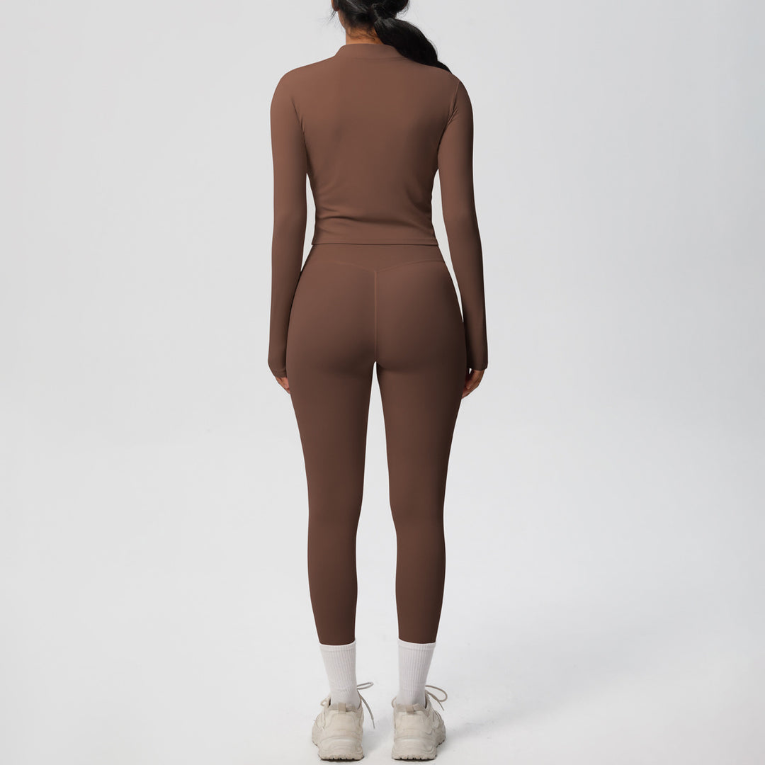 Conjunto Deportivo con Chaqueta y Leggings de Efecto Segunda Piel