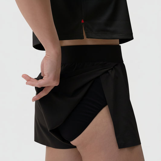 W026. Aerotex™ Side Split Run Short - Black