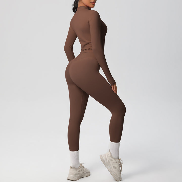 Conjunto Deportivo con Chaqueta y Leggings de Efecto Segunda Piel