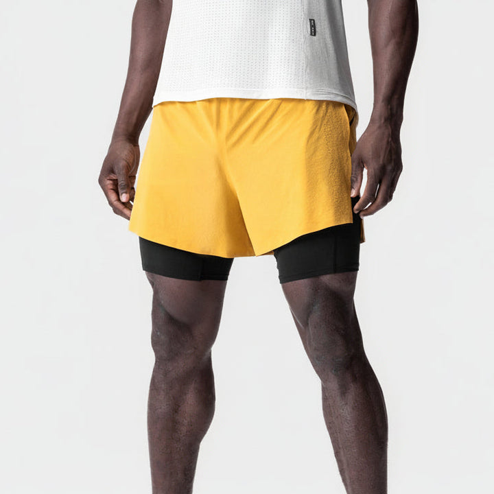 Vorti AeroSplit Shorts 4 High Split Liner Short - Amber