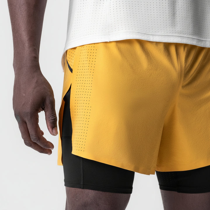 Vorti AeroSplit Shorts 4 High Split Liner Short - Amber