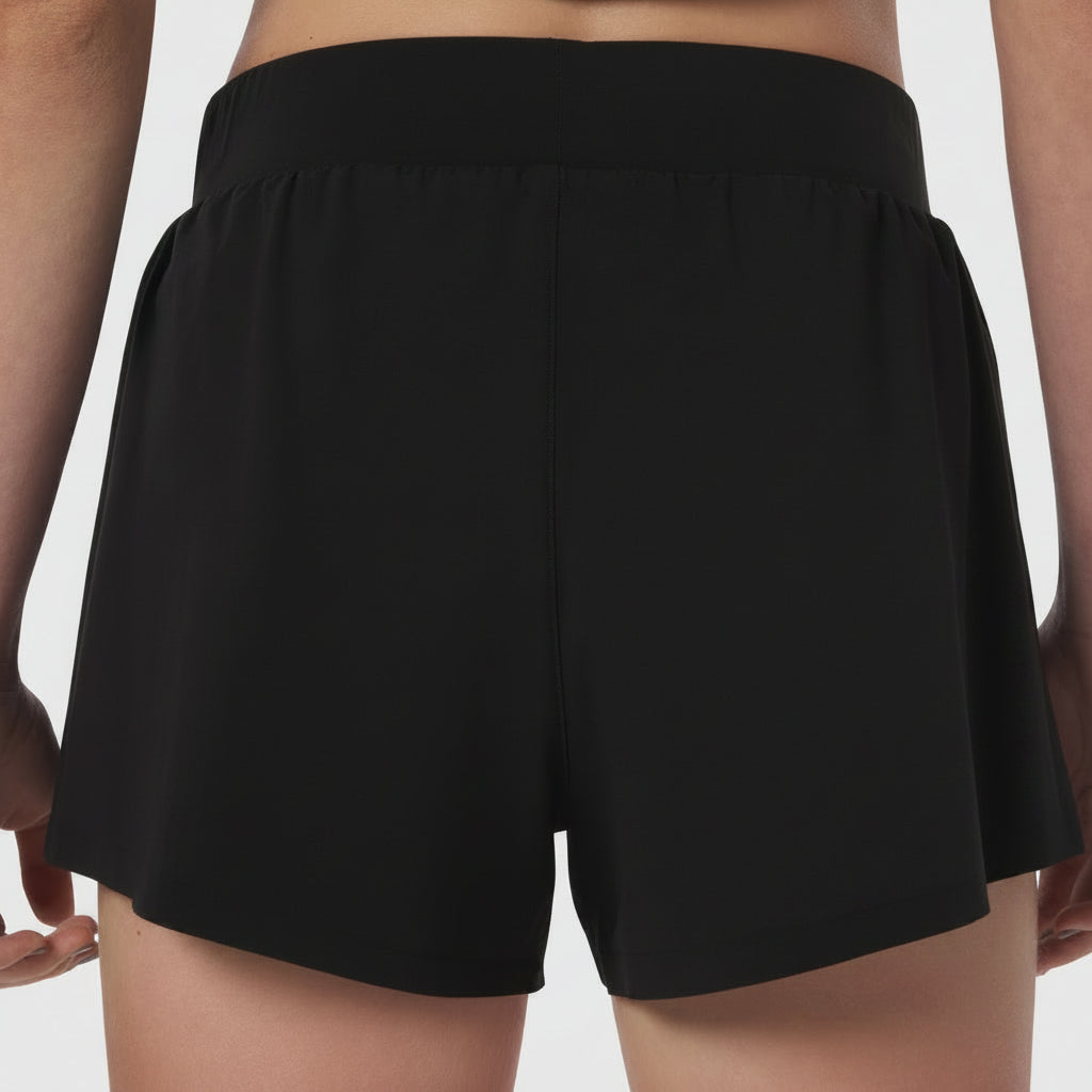 Vorti Side Split Run Short - Black