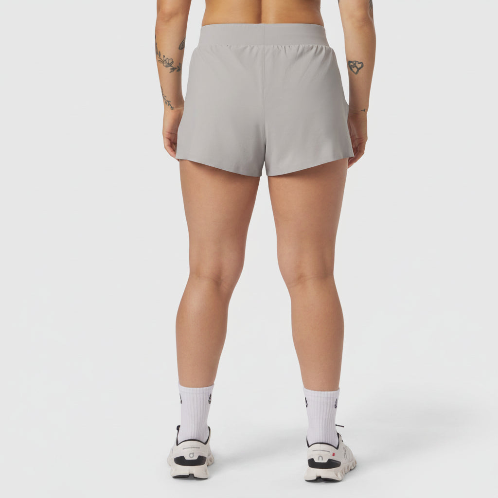 W026. Aerotex™ Side Split Run Short - Slate Grey