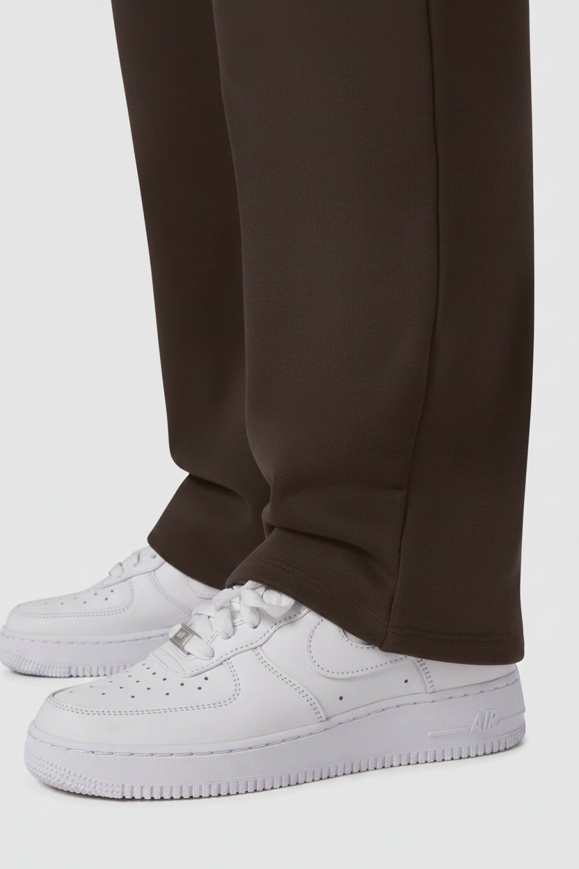 W034. Sorona® Terry Straight Leg Sweats - Dark Earth