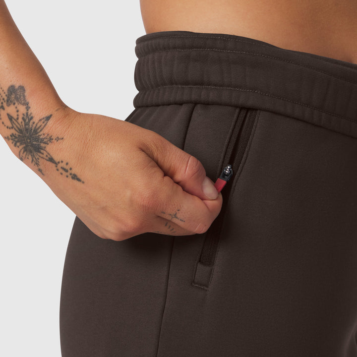 Vorti ® Terry Straight Leg Sweats - Dark Earth