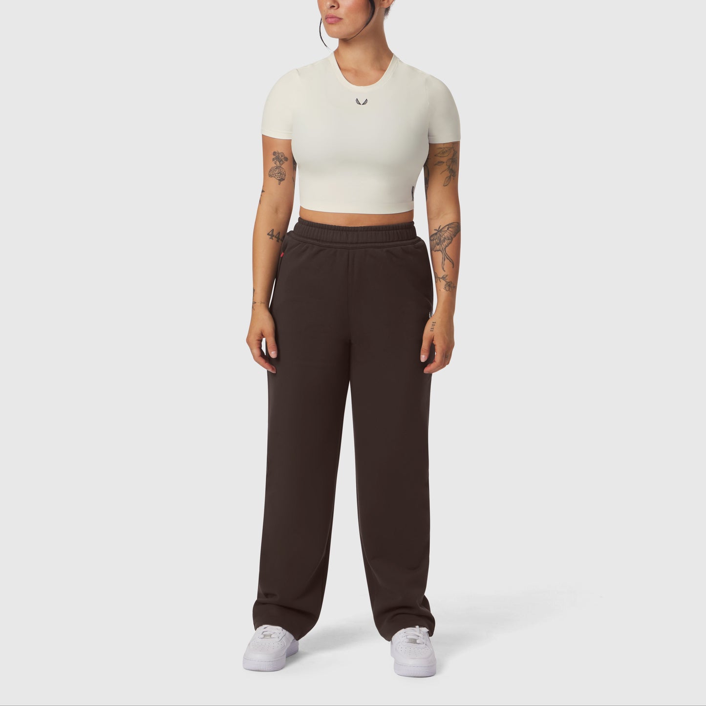 W034. Sorona® Terry Straight Leg Sweats - Dark Earth
