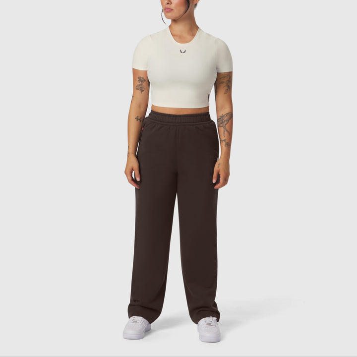 Vorti ® Terry Straight Leg Sweats - Dark Earth