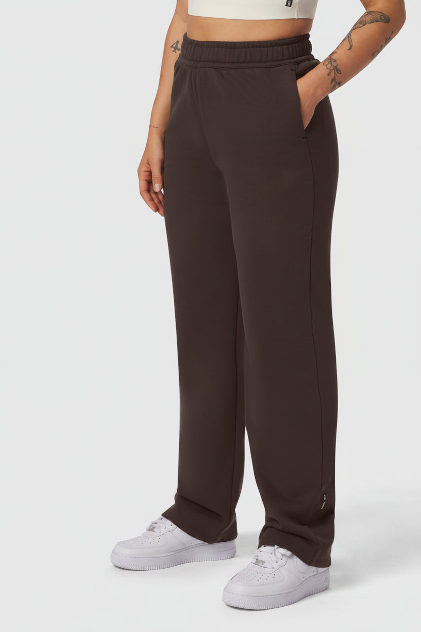 W034. Sorona® Terry Straight Leg Sweats - Dark Earth