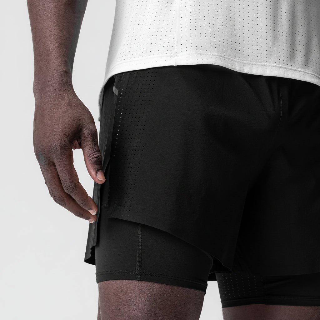 Vorti AeroSplit Shorts 4 High Split Liner Short - Black