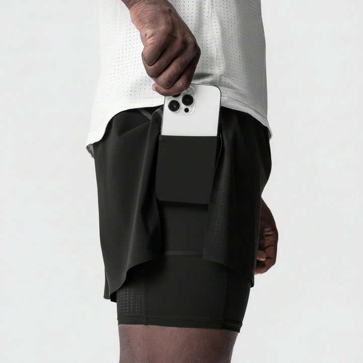 Vorti AeroSplit Shorts 4 High Split Liner Short - Black