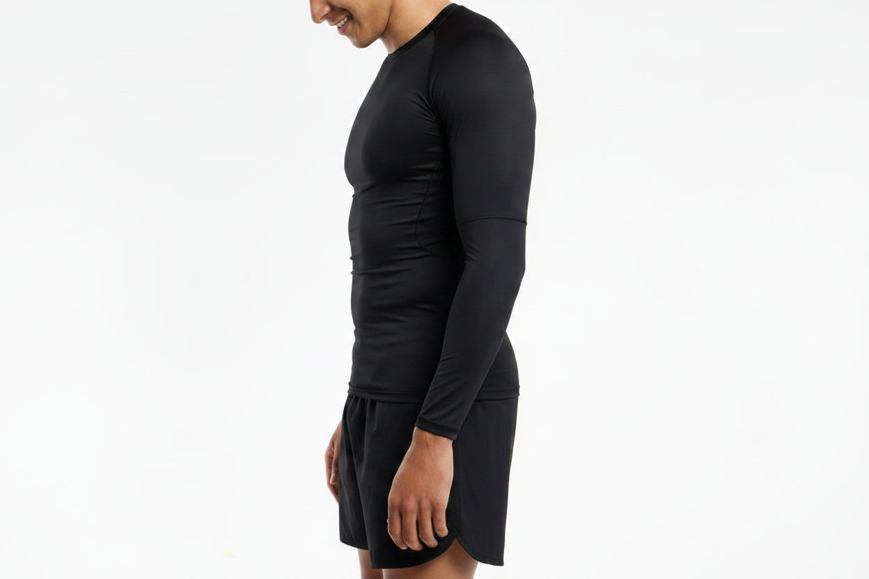 Vorti Compression Long Sleeve - Black Singlets - Men - Vorti