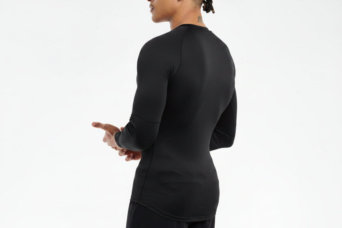 Vorti Compression Long Sleeve - Black Singlets - Men - Vorti