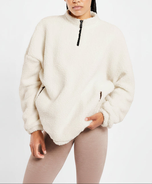 Varsity Oversized Fleece - Cream