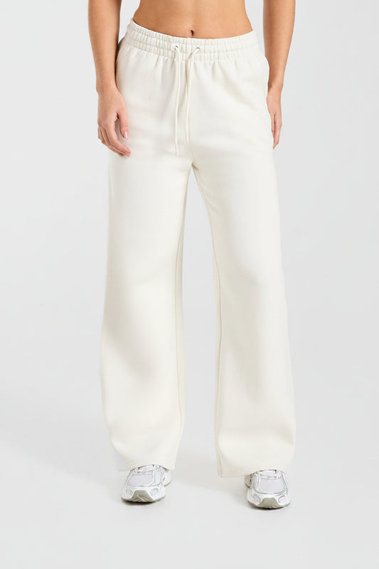 Sports Collective Oversized Straight Leg Joggers - Off White/Green