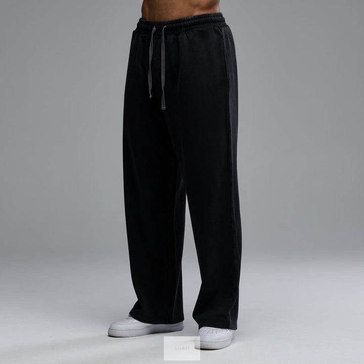 Vorti Washed Black Straight Leg Sweatpants