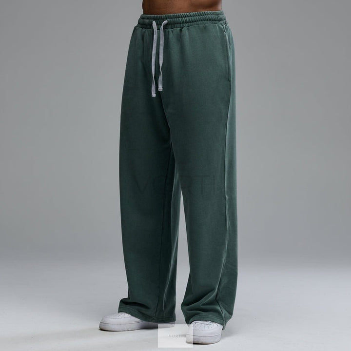 Vorti Washed Straight Leg Pants – Sage