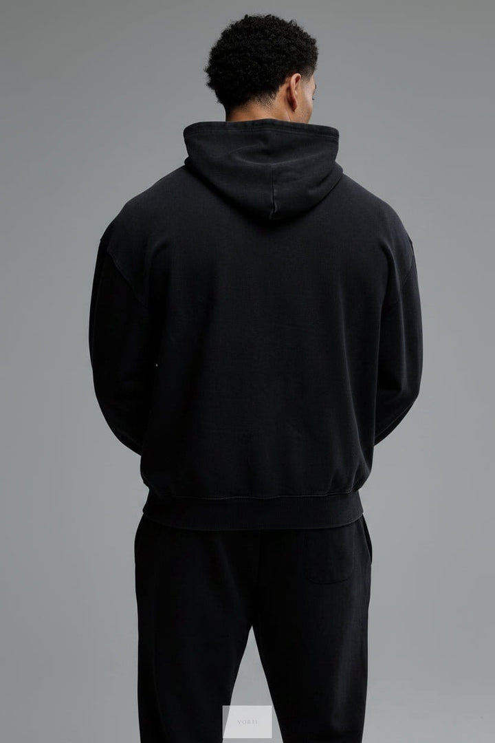 Vorti Washed Black Zip Hoodie
