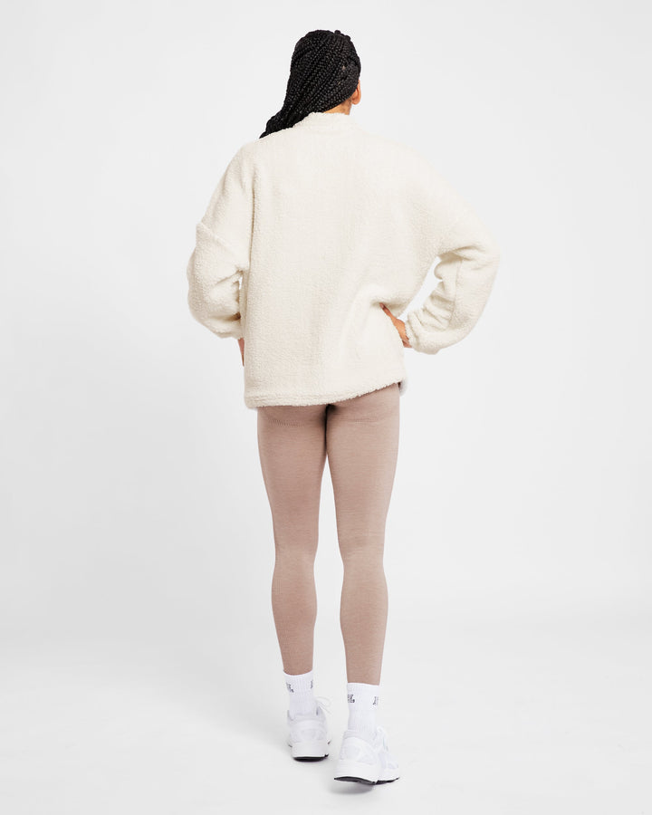 Vorti Varsity Oversized Fleece - Cream