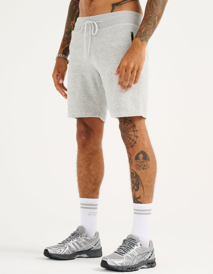 Vorti Mens Terry Shorts - Grey Marle