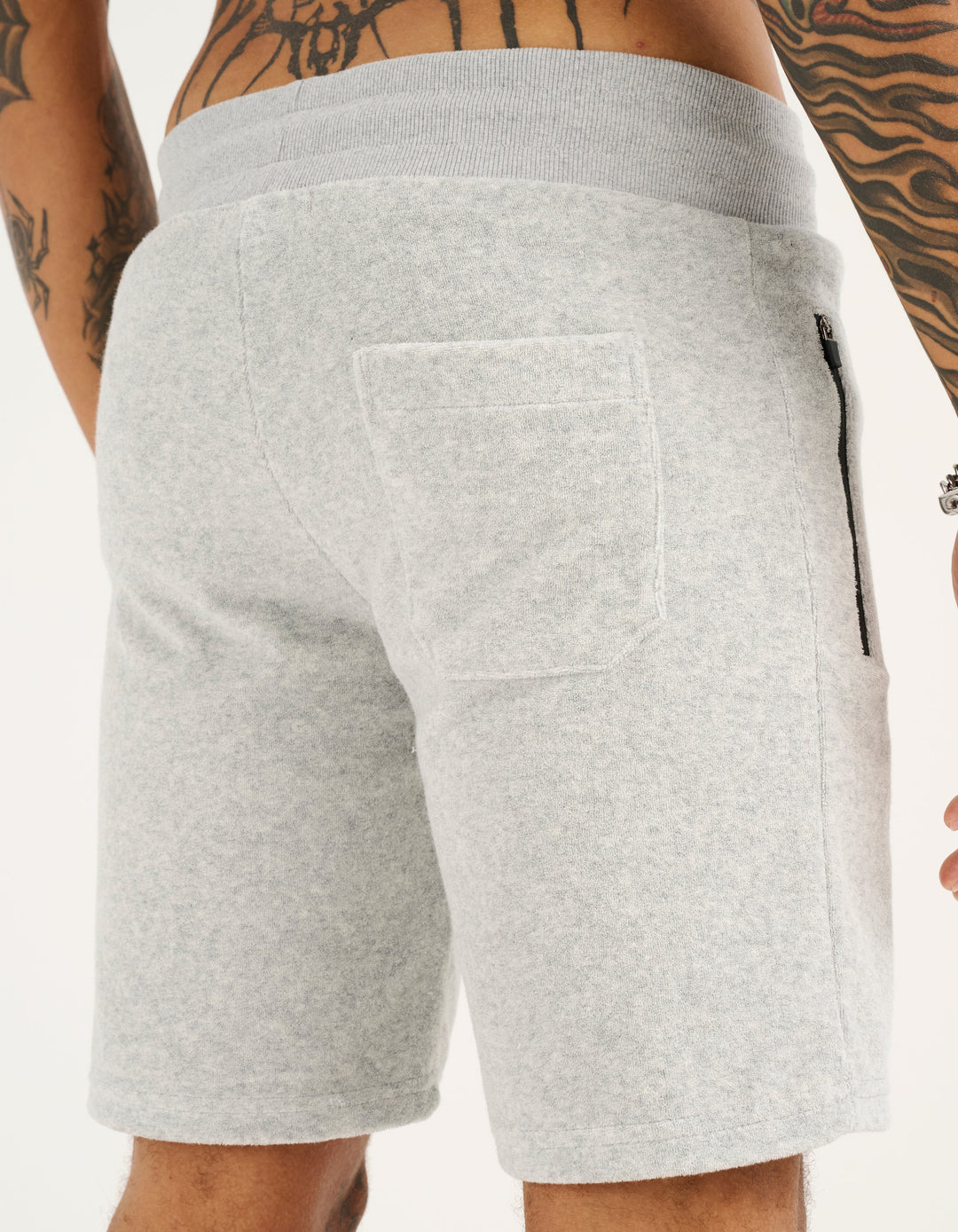 Vorti Mens Terry Shorts - Grey Marle