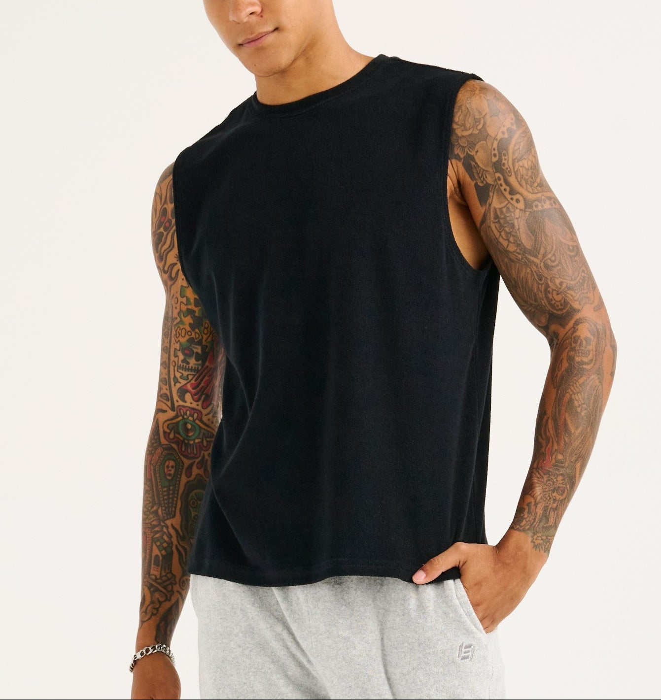 Terry Singlet - Black