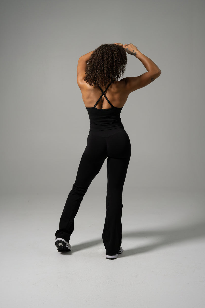 Vorti Pump Mid Rise Flared Pant - Black