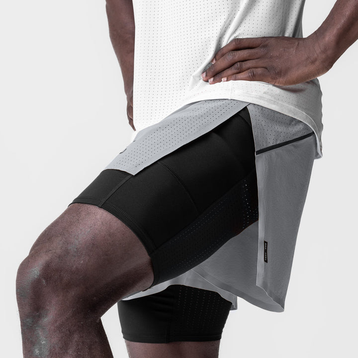 Vorti AeroSplit Shorts 4 High Split Liner Short - Slate Grey