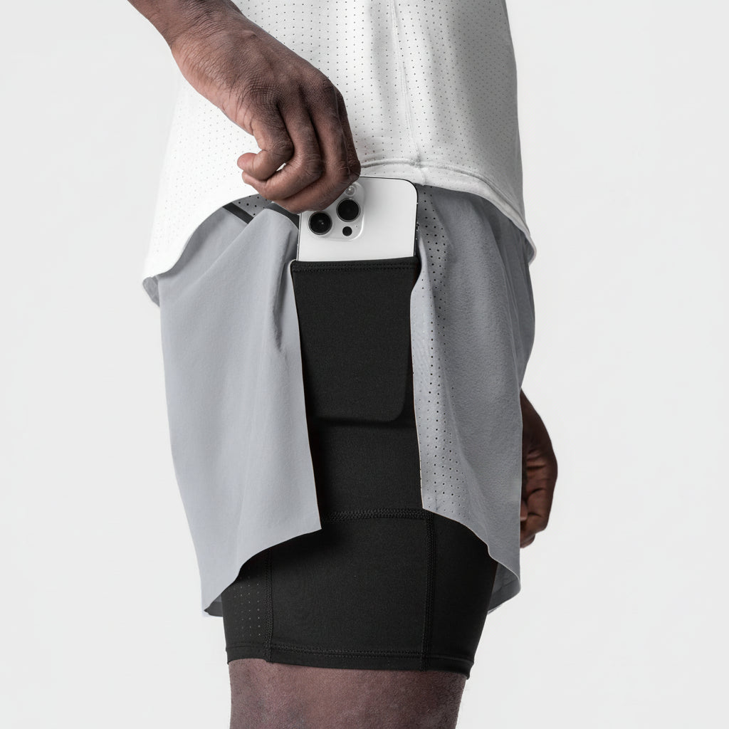 Vorti AeroSplit Shorts 4 High Split Liner Short - Slate Grey