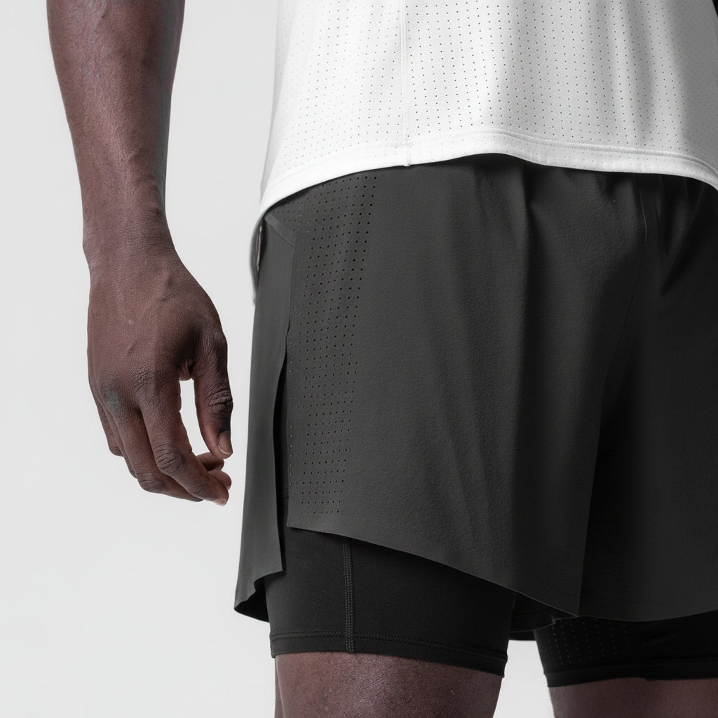 Vorti AeroSplit Shorts 4 High Split Liner Short - Space grey