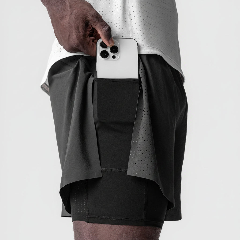 Vorti AeroSplit Shorts 4 High Split Liner Short - Space grey