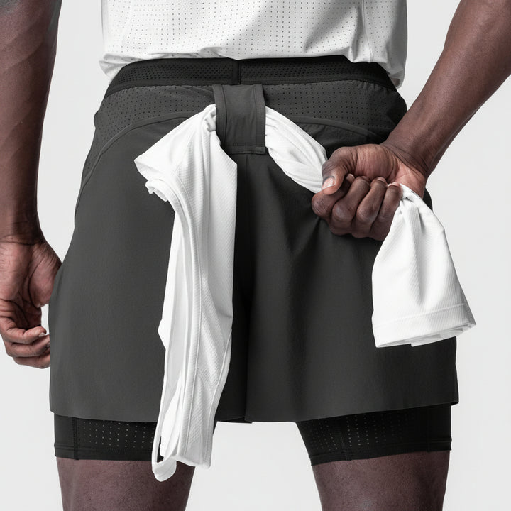 Vorti AeroSplit Shorts 4 High Split Liner Short - Space grey
