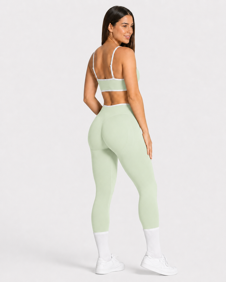 Conjunto Seamless Yoga Mujer Top y Leggings