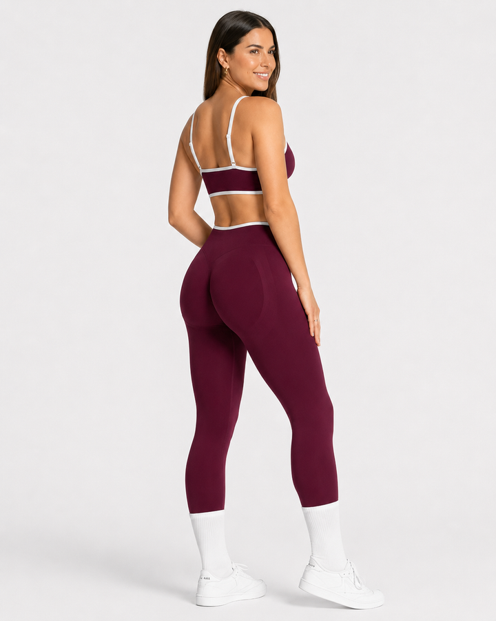 Conjunto Seamless Yoga Mujer Top y Leggings