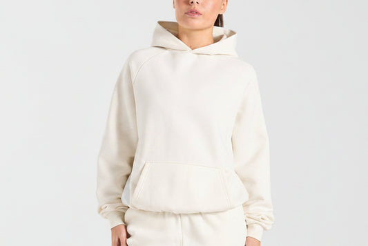 Sports Collective Oversized Hoodie - Off White/Green