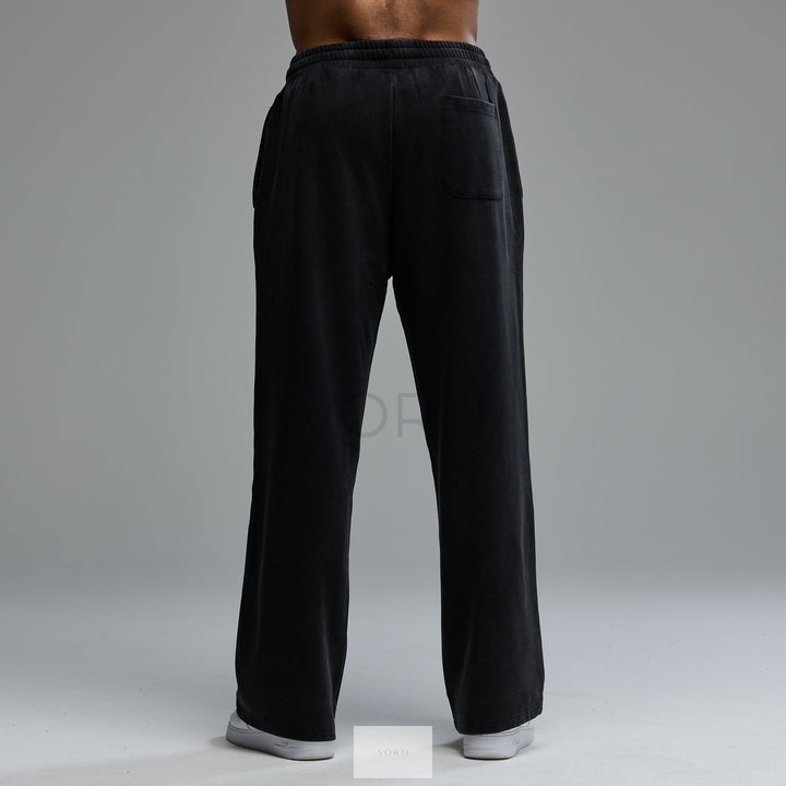 Vorti Washed Black Straight Leg Sweatpants