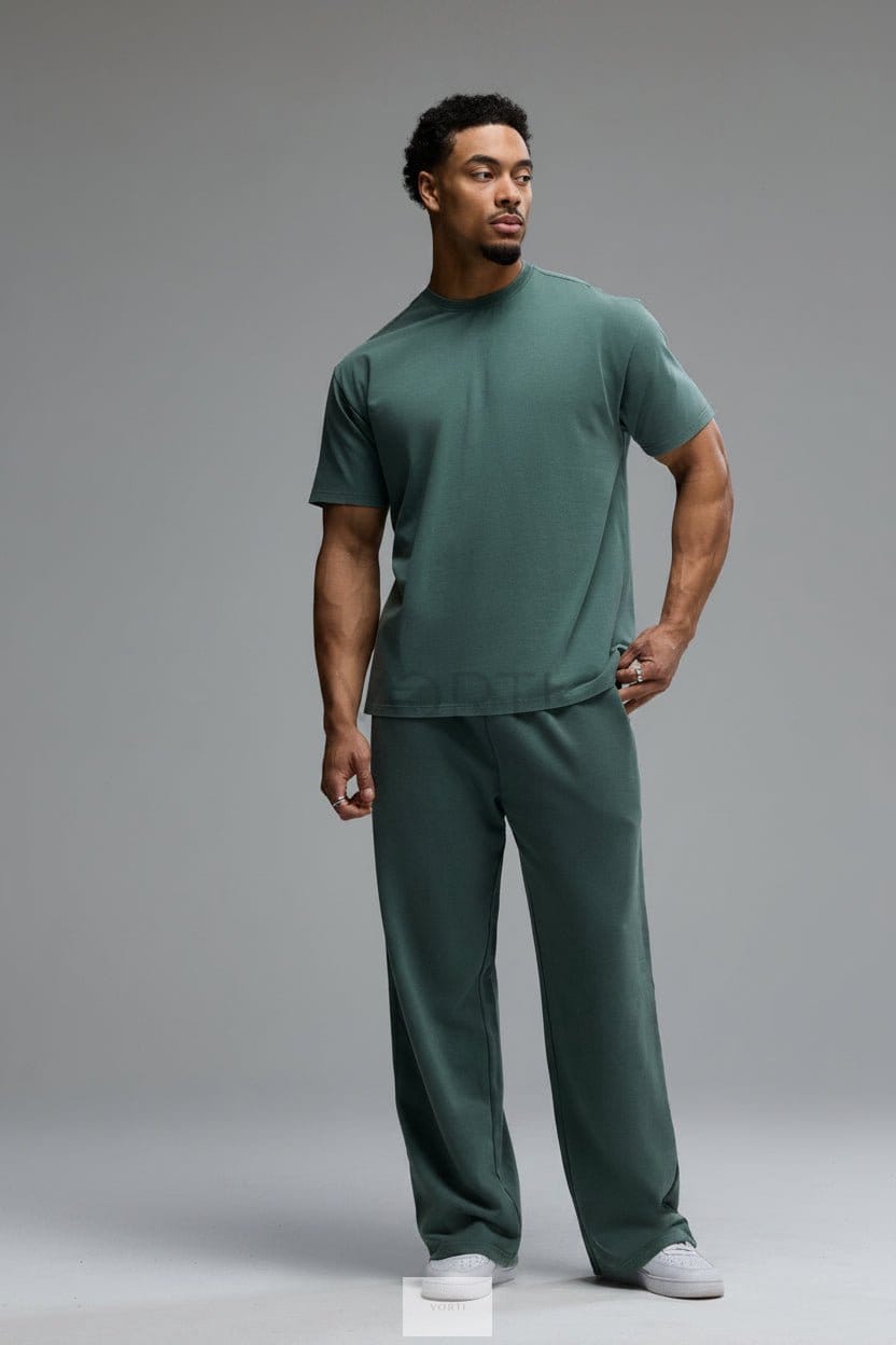 Vorti Washed Straight Leg Pants – Sage