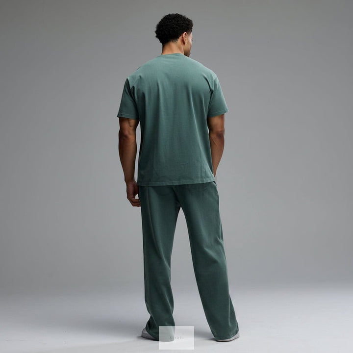 Vorti Washed Straight Leg Pants – Sage