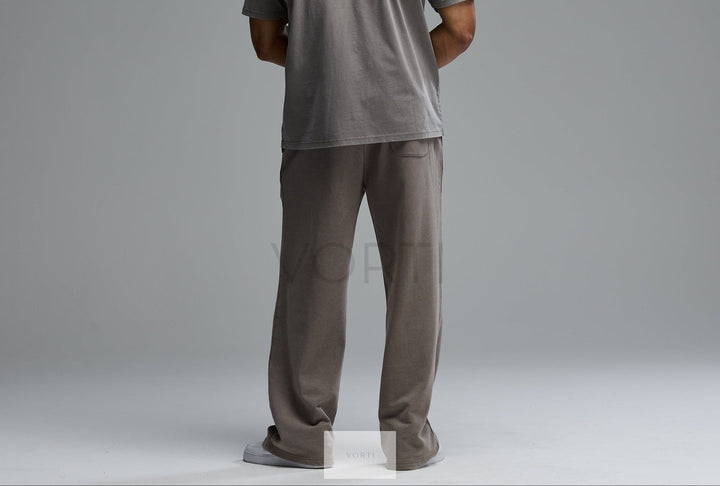 Vorti Washed Straight Leg Pants – Mushroom