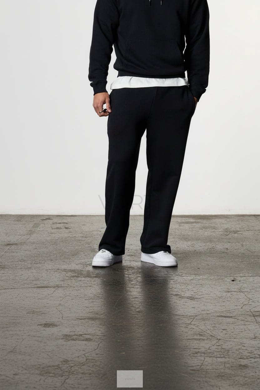 Vorti Black Straight Leg Sweatpants