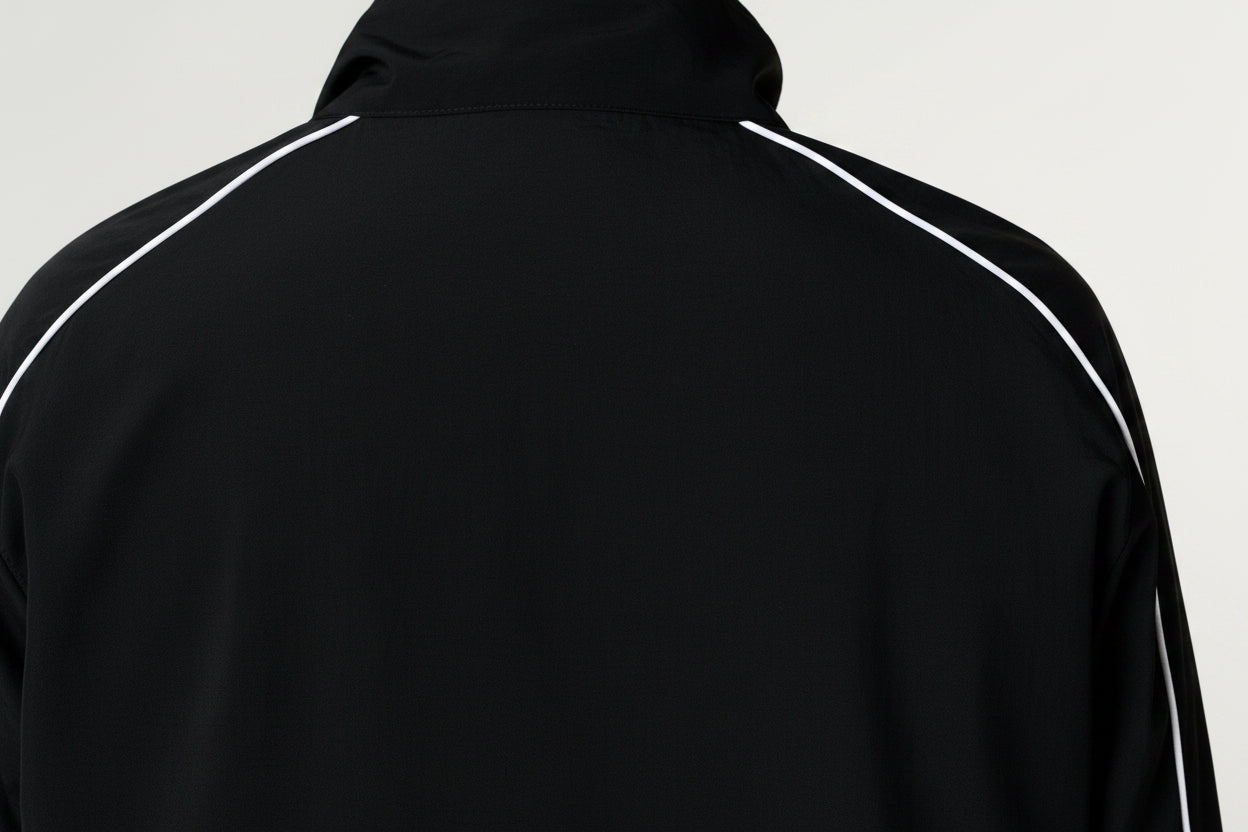 WOMEN'S NYLON BLACK TRACK JACKET