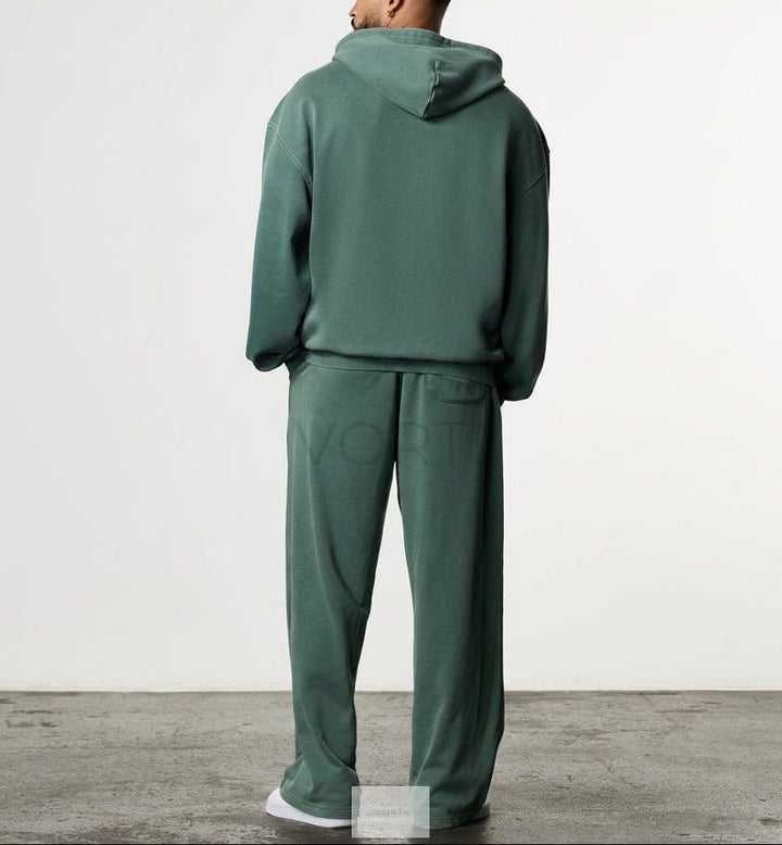 Vorti Washed Zip Hoodie – Sage