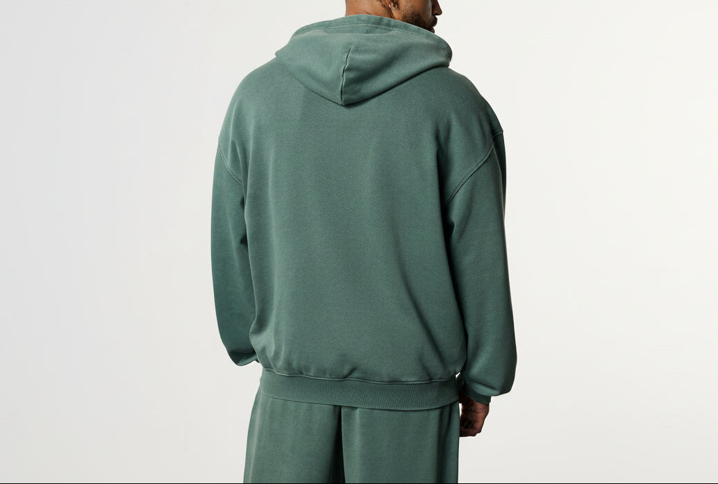 Vorti Washed Zip Hoodie – Sage