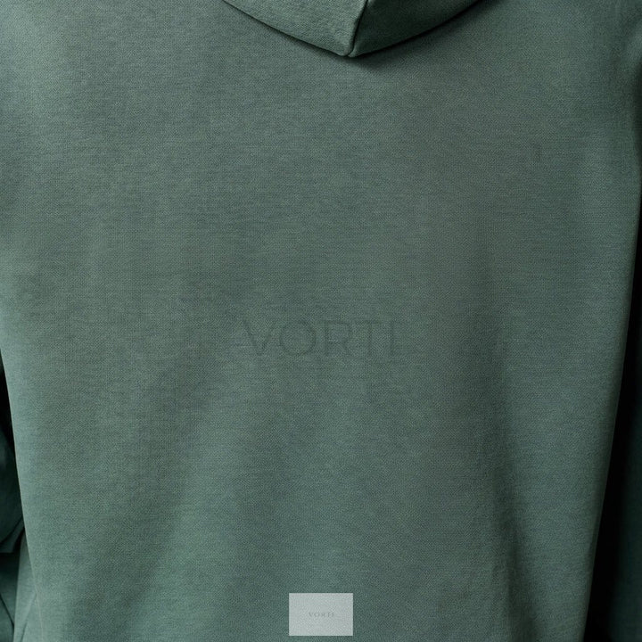 Vorti Washed Zip Hoodie – Sage